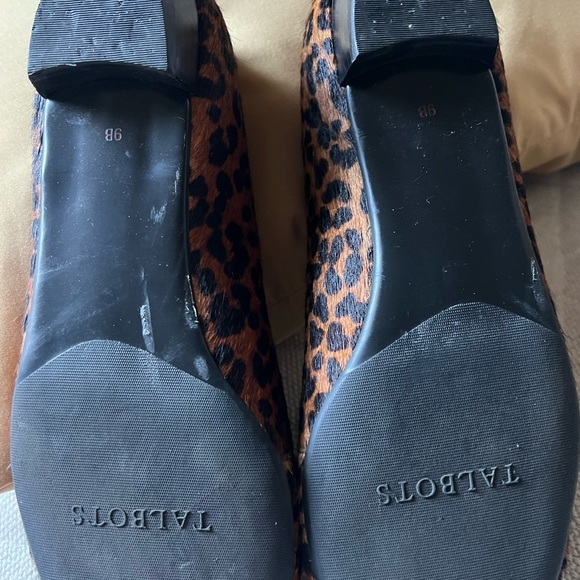 Talbots calf Hair Leopard Print Loafers EUC - Picture 5 of 5